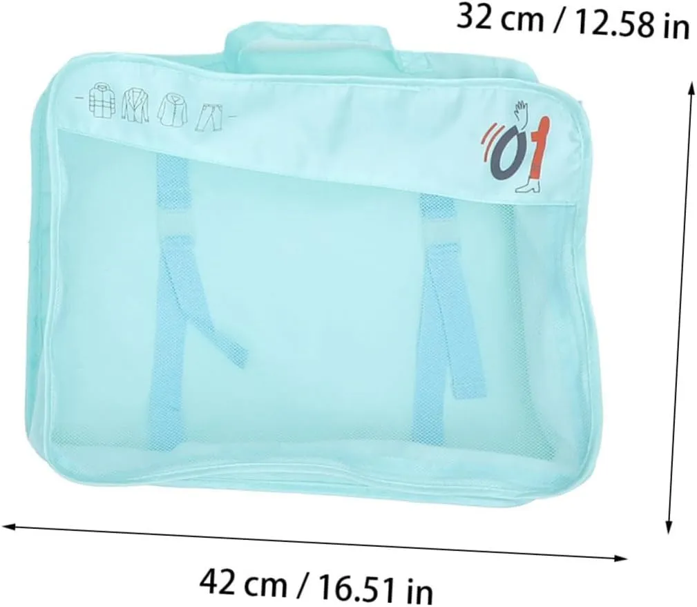 1 Set Polyester Travel Packing Belt Travel Pouches for Suitcase Organizing Sky-blue Travel Organizer Bags Garment Duffle Bags for Travel