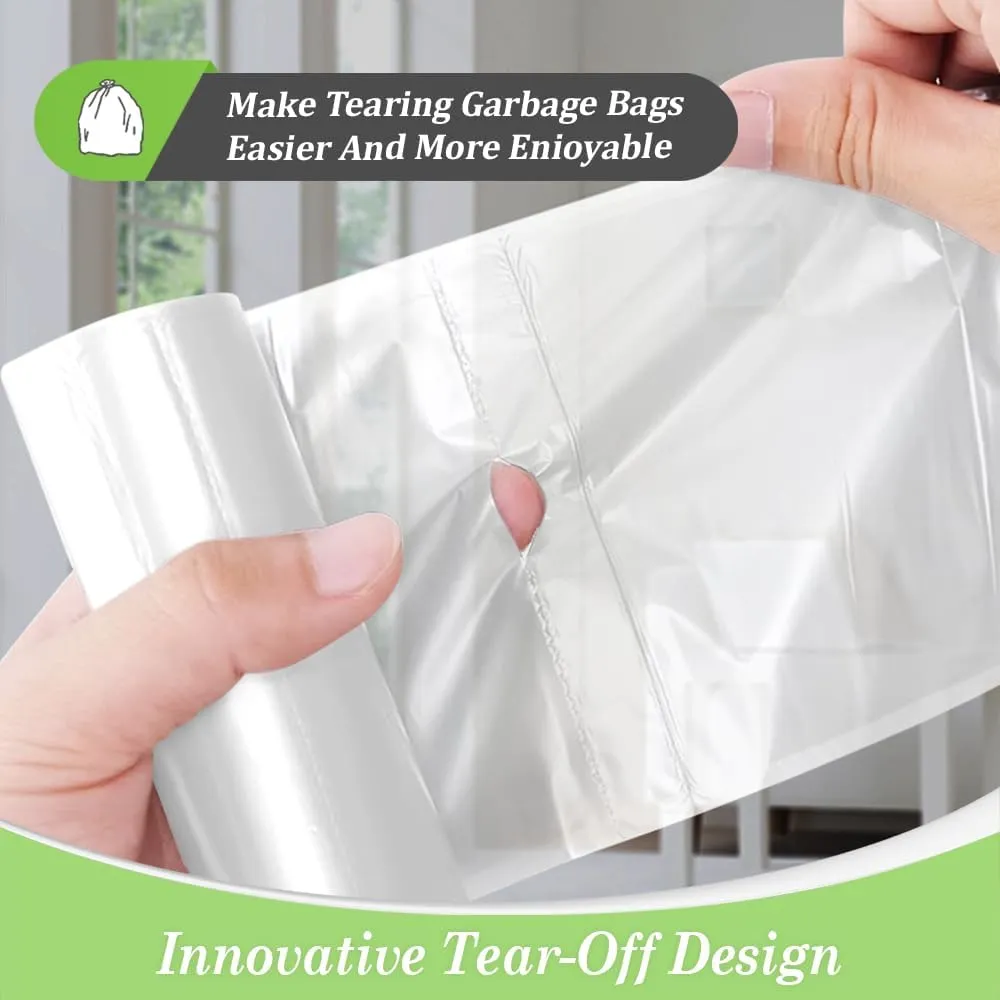 18 Gallon 100 Counts Compactor Bag Tall Kitchen Trash Bags,Fit 15,16,18,20Gal,Garbage Bags by Teivio, Unscented,Bin Liners, Plastic Bags for home,for Bathroom,Office,Industrial,Clear