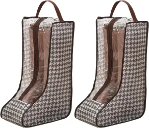 2 Pack Boot Storage Bag, Portable Dust Proof Boot Bags for Cowboy Boots, Shoe Cover Protector Bag for Boots Storage and Organizer Packing, Tall Boot Storage Carry Bag for Travel and Daily Use