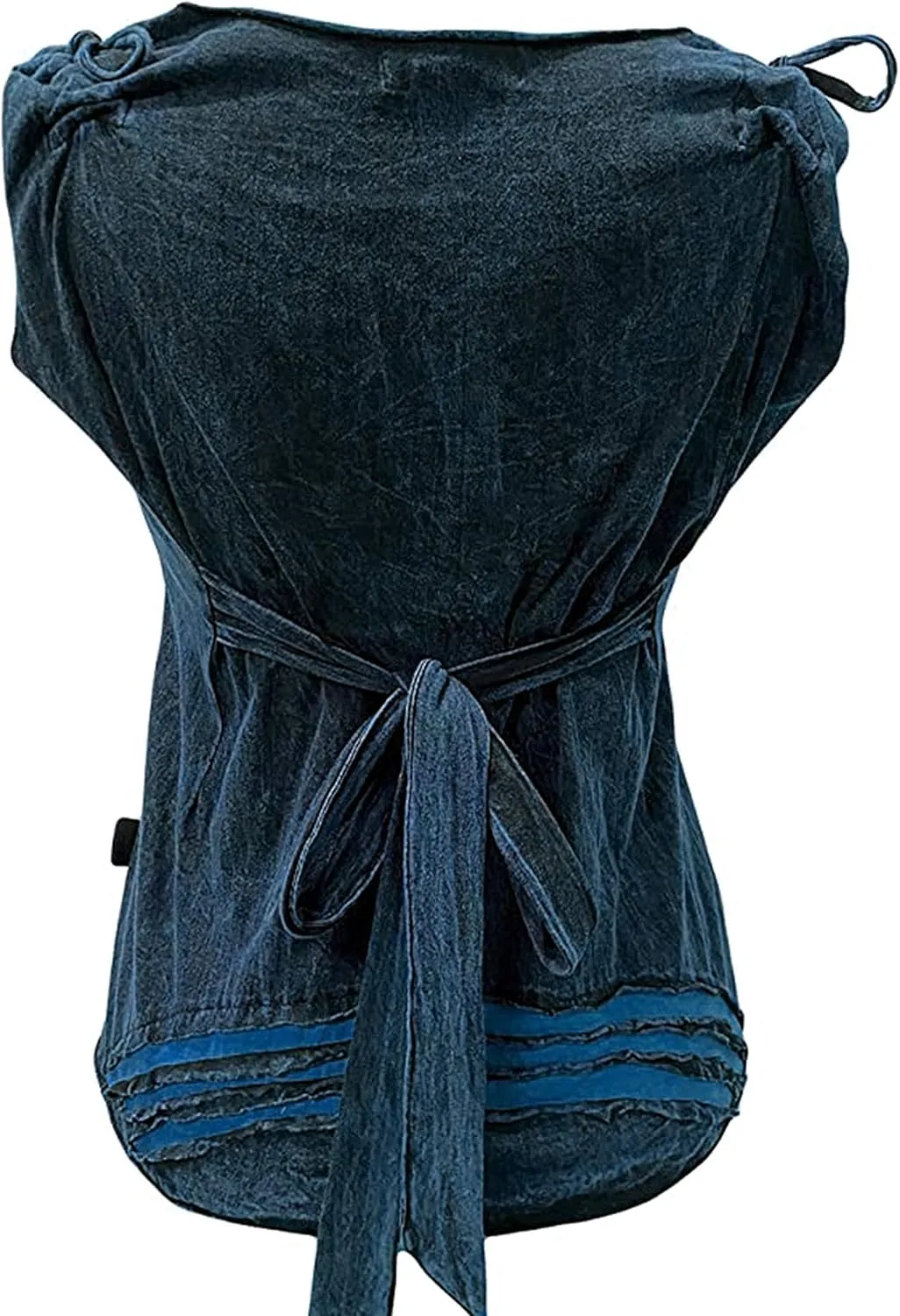Agan Traders 2025 Summer Boho Knit Stonewashed Womens Sleeveless Blouse - Wide Strap Embroidered Tie-dye Tank Top Blouses