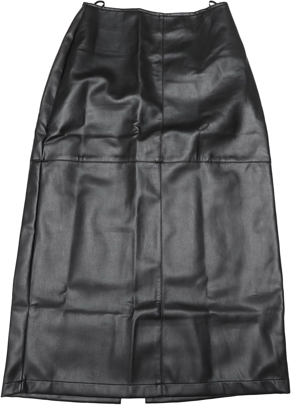 Allegra K Women's PU Leather Midi Skirts Party High Waist Split Back Bodycon Pencil Skirt