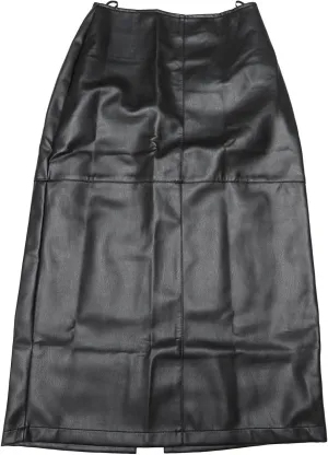 Allegra K Women's PU Leather Midi Skirts Party High Waist Split Back Bodycon Pencil Skirt