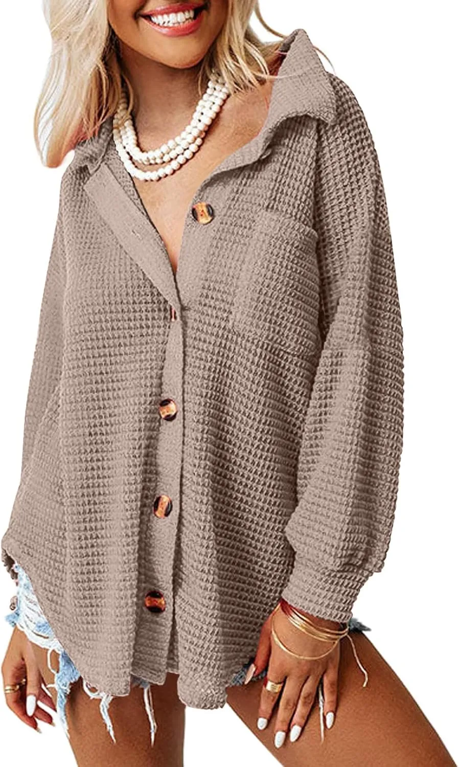 AUTOMET Womens Fall Cothes 2025 Fashion Country Concert Outfits Waffle Knit Shackets Corduroy Jackets Button Down Shirts Tops