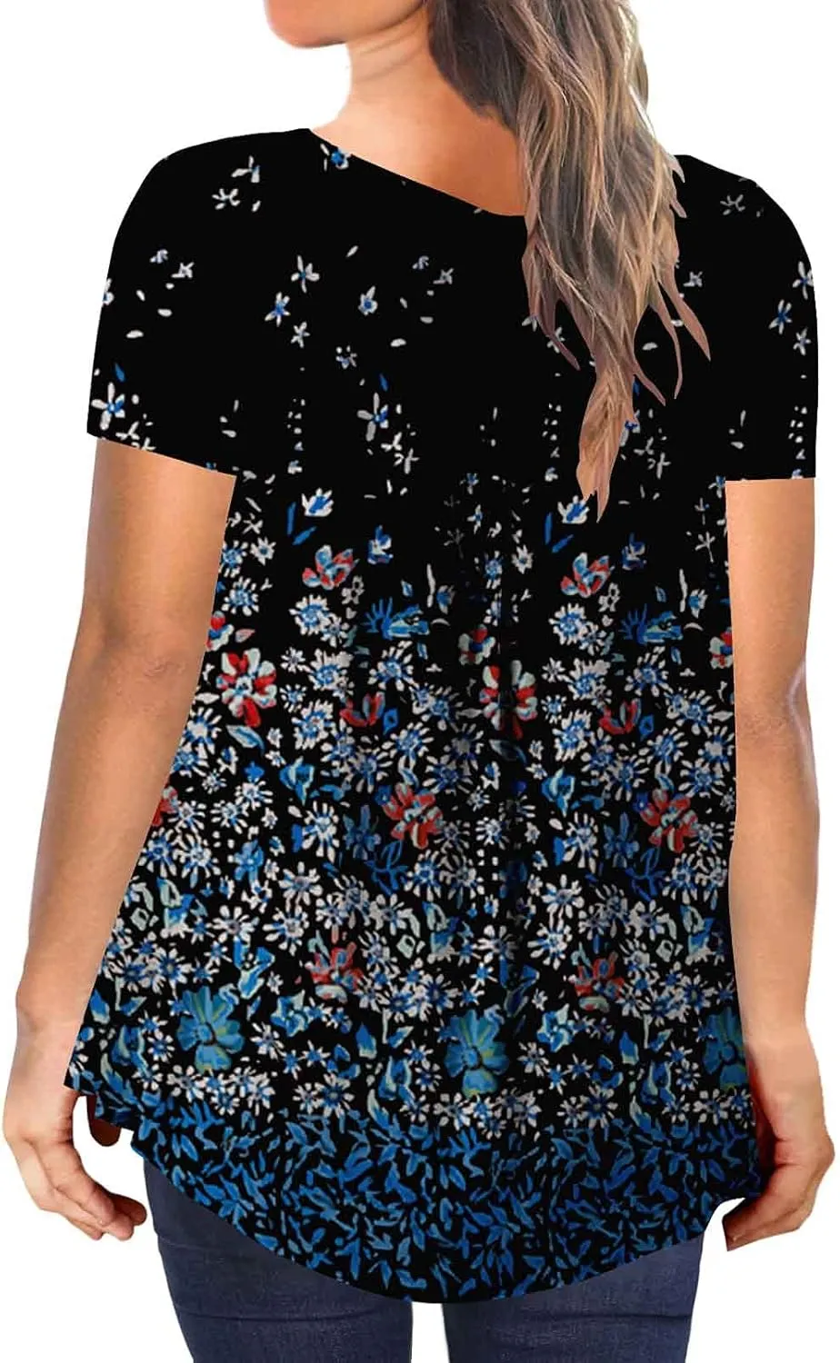 BeadChica Plus Size Tunic Tops For Leggings Casual Flowy Tshirts Ruched Blouses For Women