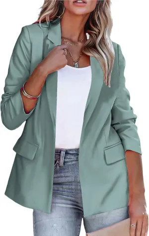 Blazers for Women Dressy Long Sleeve Lapel Trendy Work Office Blazer Jackets Open Front Business Blazer Loose Fit Jacket