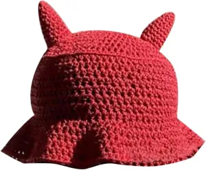 Bucket hat,Crochet Bucket Hat/Bag for Womens Knit Handmade Foldable Floppy Beach Hat Fashion Fisherman Casual