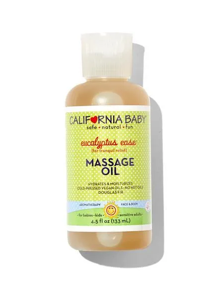 California Baby Massage Oil Eucalyptus Ease - 133mL