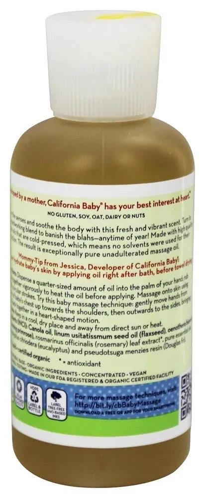 California Baby Massage Oil Eucalyptus Ease - 133mL