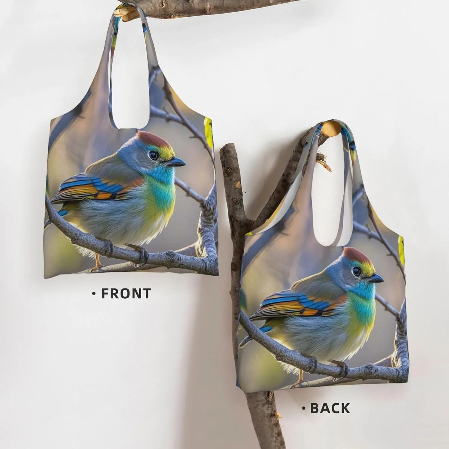 Canvas Tote Bag Reusable Grocery Bags Lightweight Handbag blue and white Tote Bag for Shopping Cloth Bags