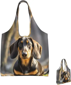 Canvas Tote Bag Reusable Grocery Bags Lightweight Handbag Cute Black Pug Dog Tote Bag for Shopping Cloth Bags