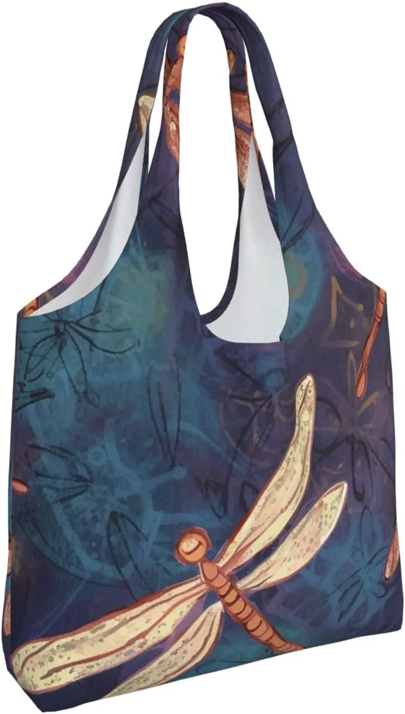 Canvas Tote Bag Reusable Grocery Bags Lightweight Handbag Loon Birds Tote Bag for Shopping Cloth Bags