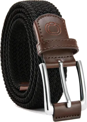 CHAOREN Golf Belts for Men - 1 3/8" Elastic Braided Stretch Mens Belts Casual - Fit Golf Pants Jeans Shorts