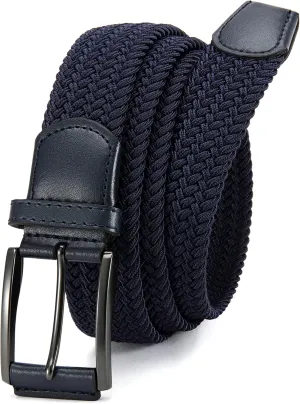 CHAOREN Golf Belts for Men - 1 3/8" Elastic Braided Stretch Mens Belts Casual - Fit Golf Pants Jeans Shorts