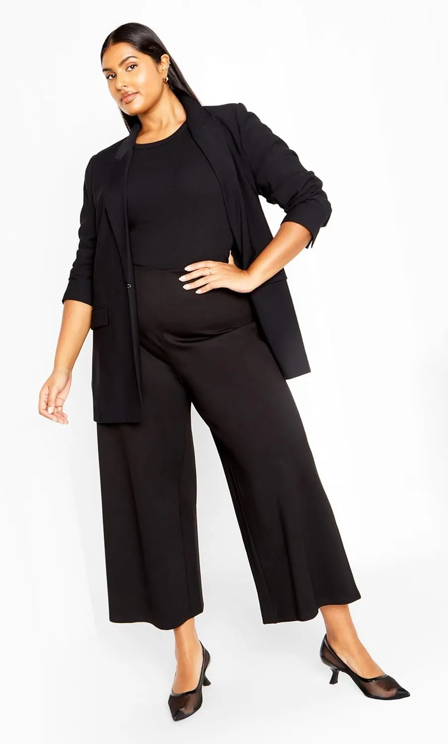 City Chic Women's Plus Size Pant - Ponte Wide Leg