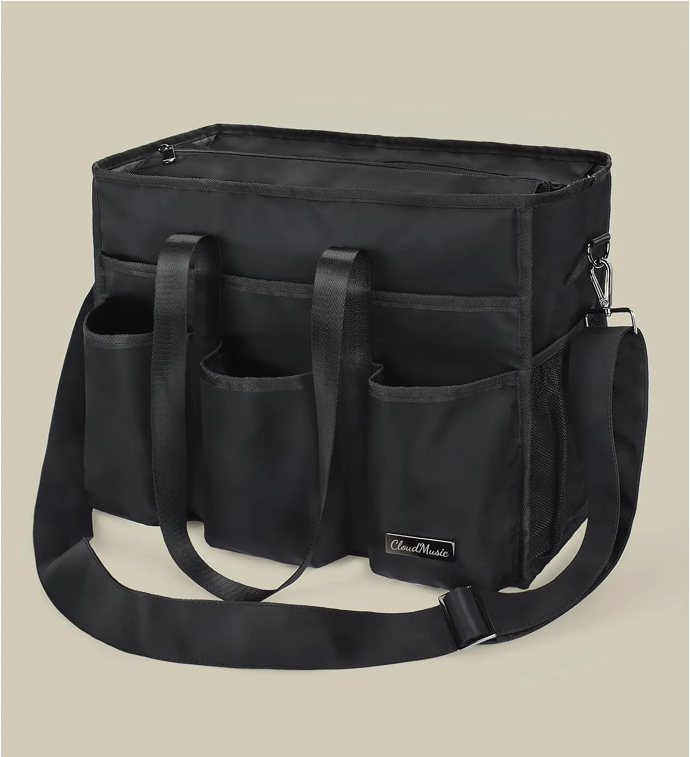 CLOUDMUSIC Large Tote Bag For Women Travel Nurse Teacher Work Waterpoof With Zipper Utility Everything Bags