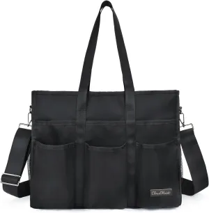 CLOUDMUSIC Large Tote Bag For Women Travel Nurse Teacher Work Waterpoof With Zipper Utility Everything Bags
