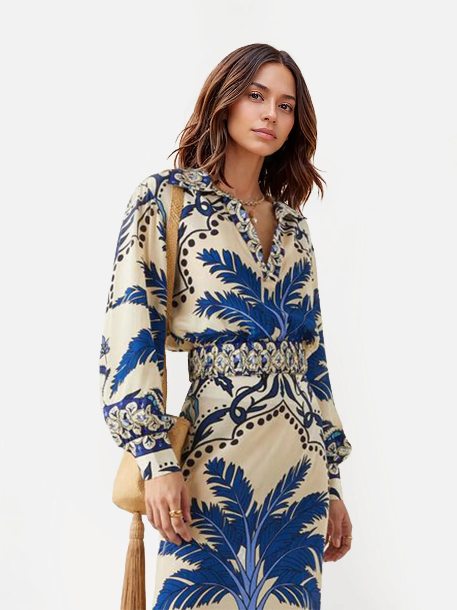 Colorful Printed Maxi Dress