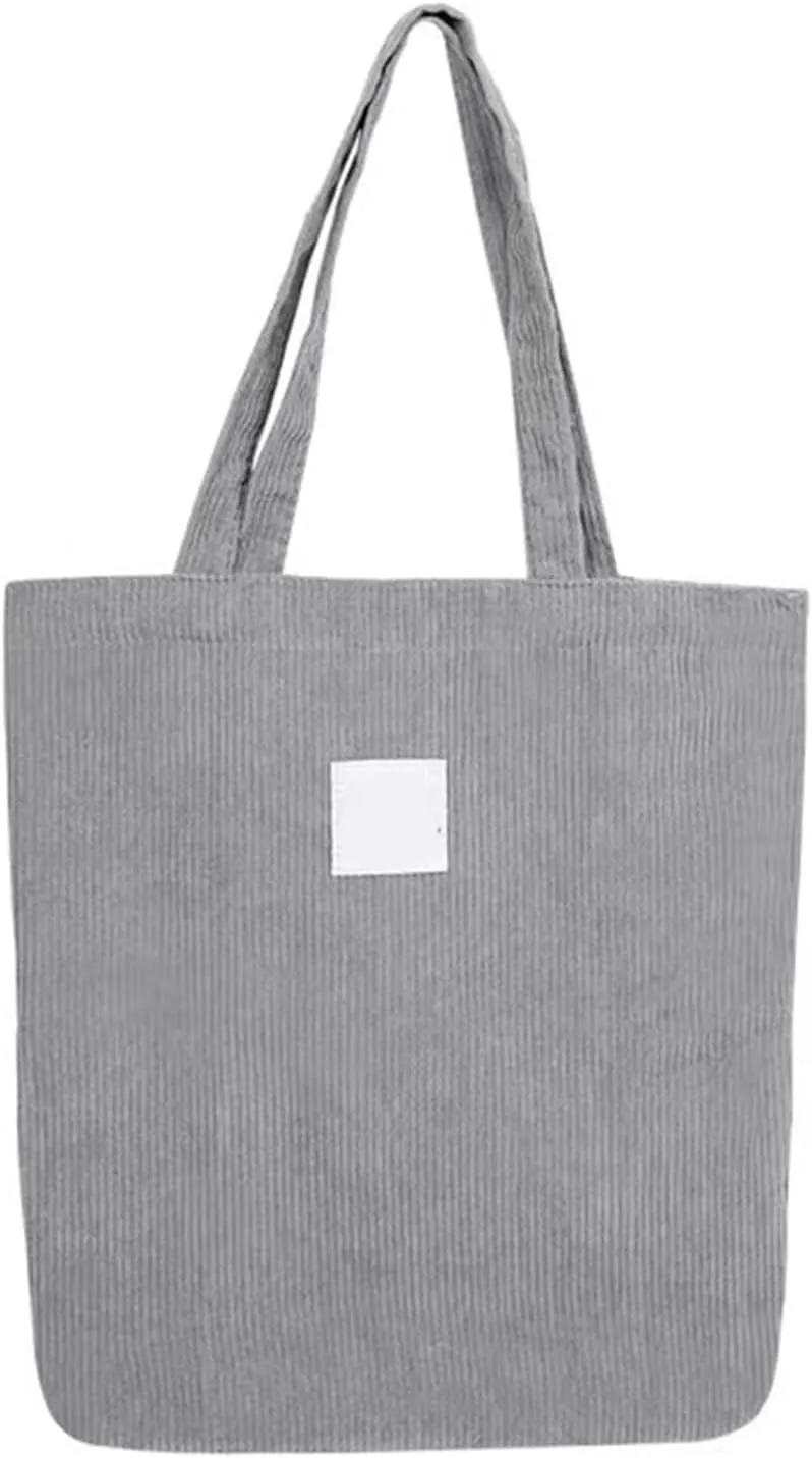 Corduroy Bag Handbags for Women Shoulder Bags Female Soft Environmental Storage Reusable