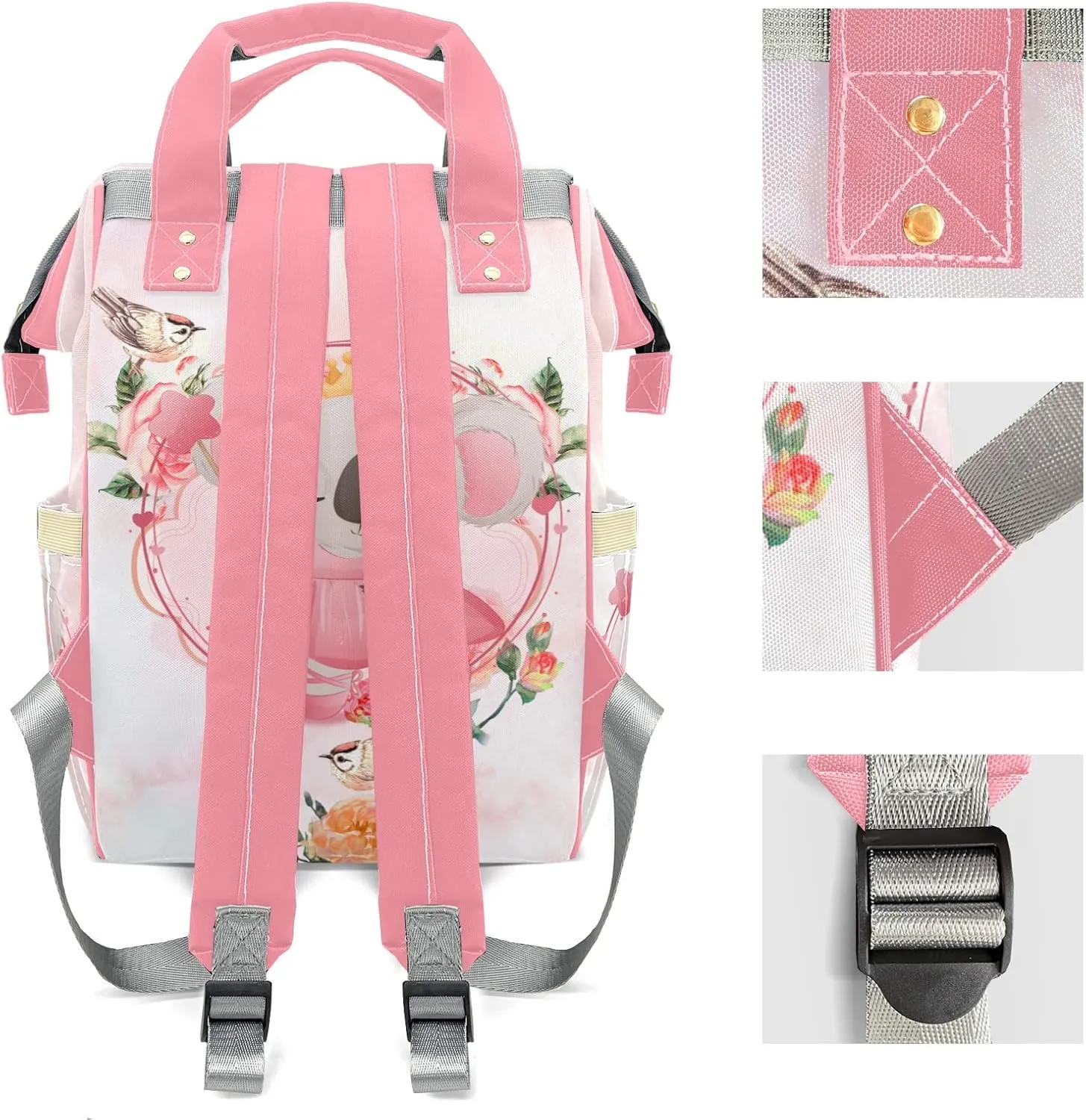 Diaper Bags Dancing Koala Tote Bags Backpack with Name Mommy Nursing Bags Gifts for Women Men