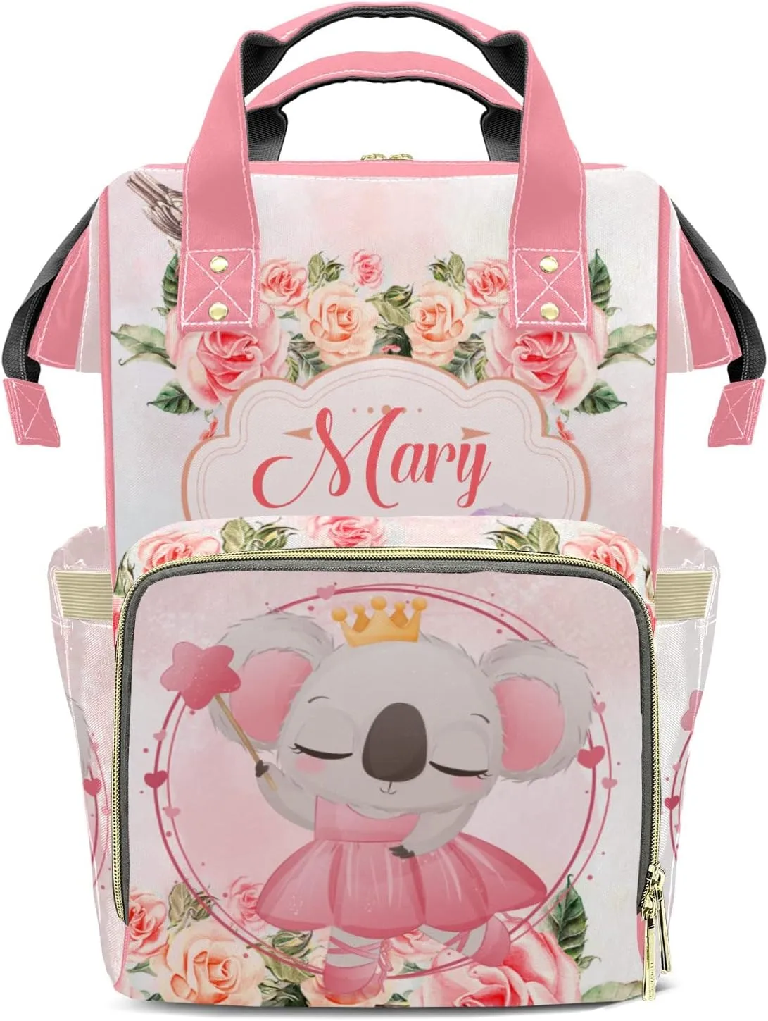 Diaper Bags Dancing Koala Tote Bags Backpack with Name Mommy Nursing Bags Gifts for Women Men