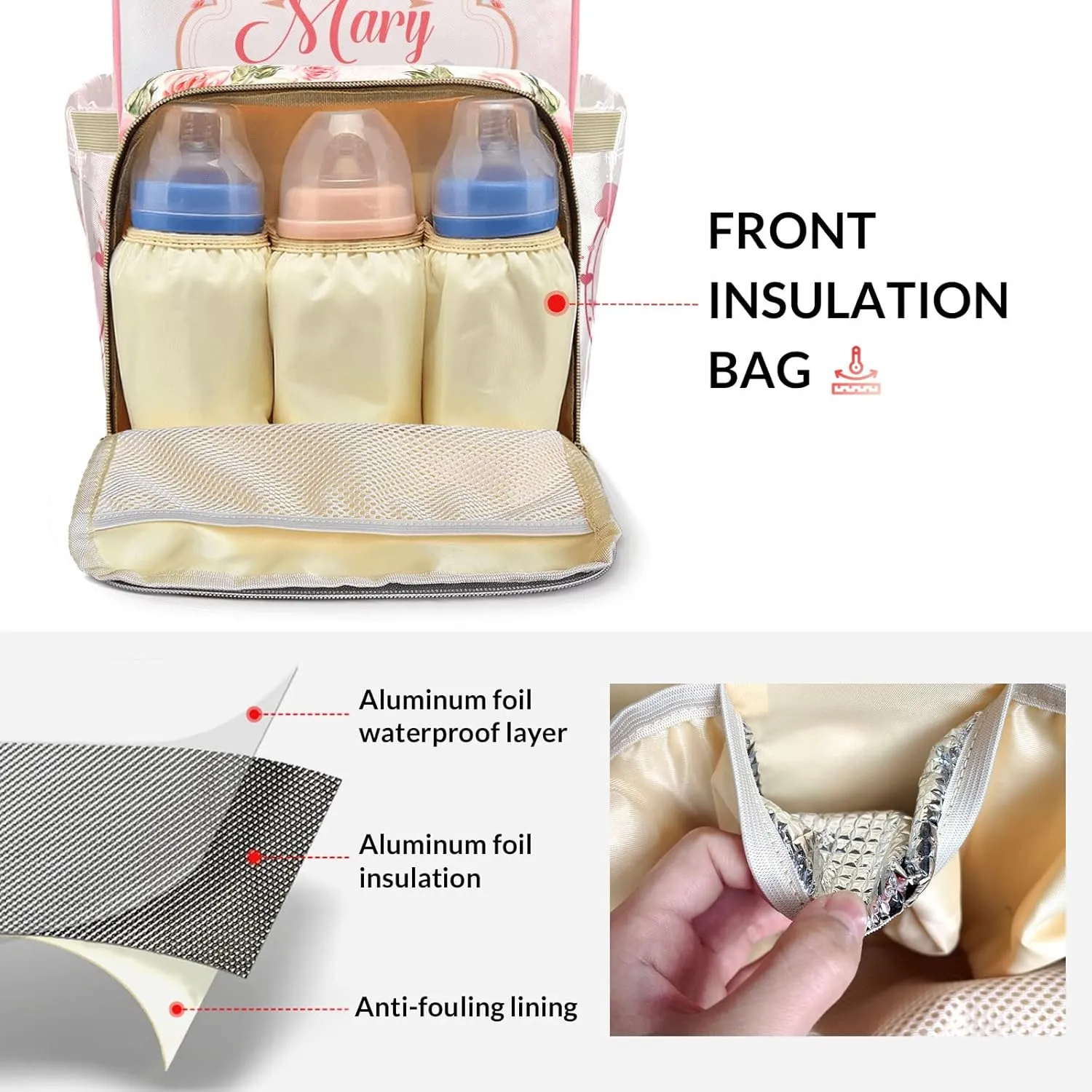 Diaper Bags Dancing Koala Tote Bags Backpack with Name Mommy Nursing Bags Gifts for Women Men