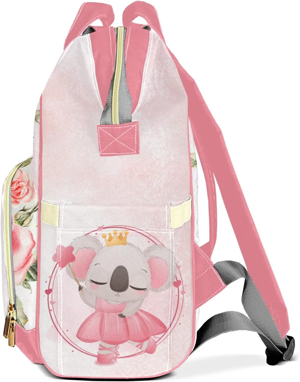 Diaper Bags Dancing Koala Tote Bags Backpack with Name Mommy Nursing Bags Gifts for Women Men