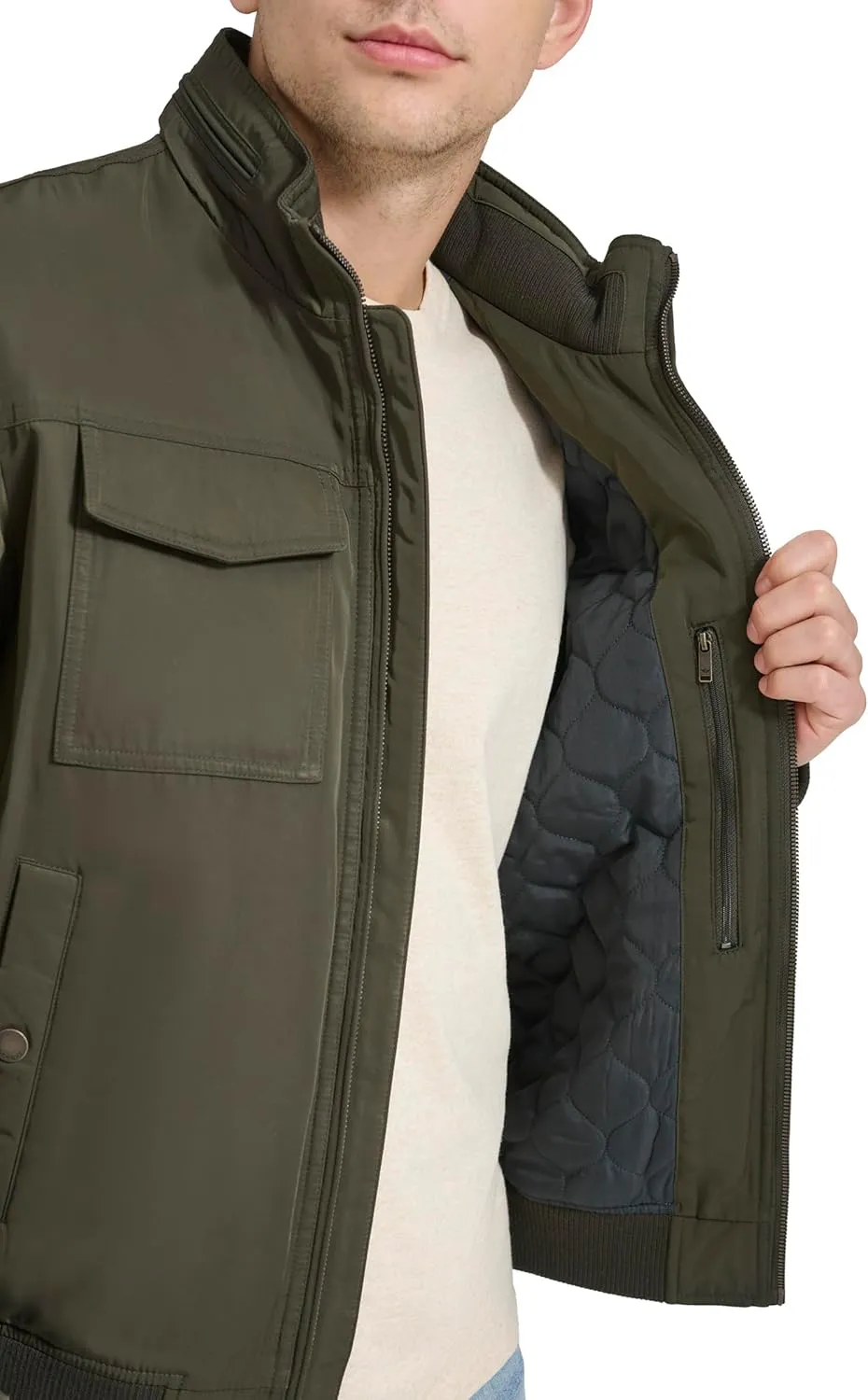 Dockers Men's Quilted Lined Flight Bomber Jacket