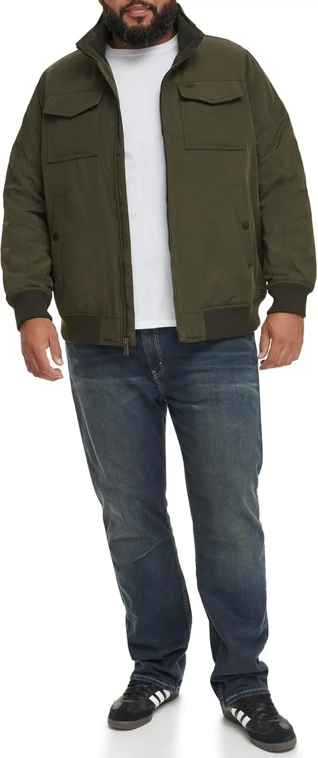 Dockers Men's Quilted Lined Flight Bomber Jacket