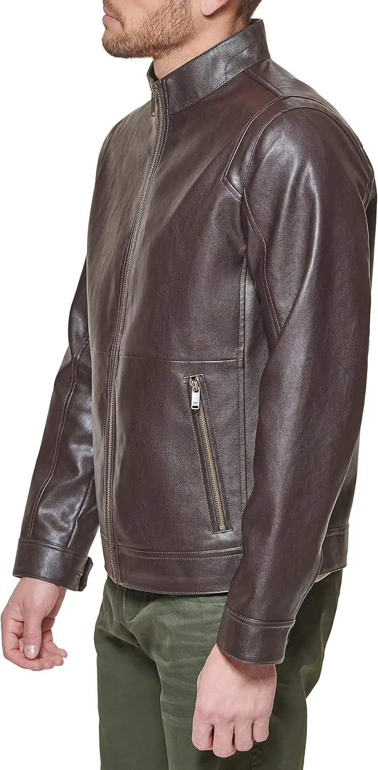 Dockers Men's The Dylan Faux Leather Racer Jacket