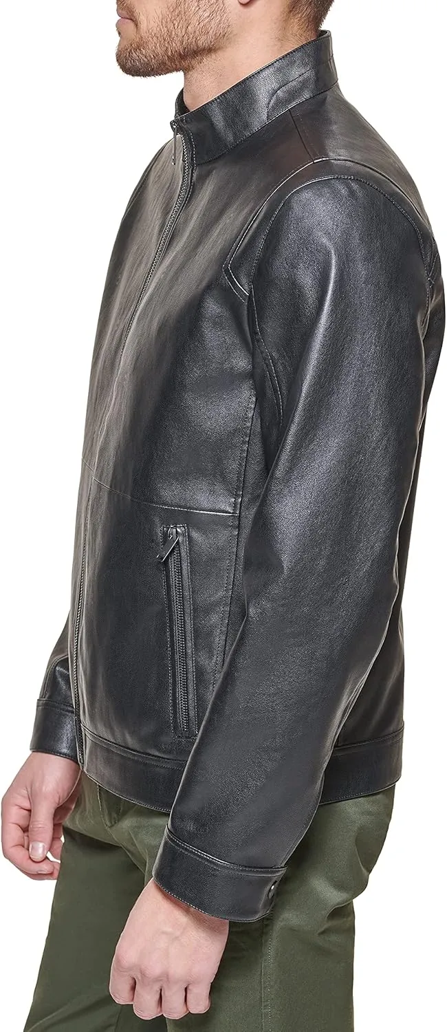 Dockers Men's The Dylan Faux Leather Racer Jacket