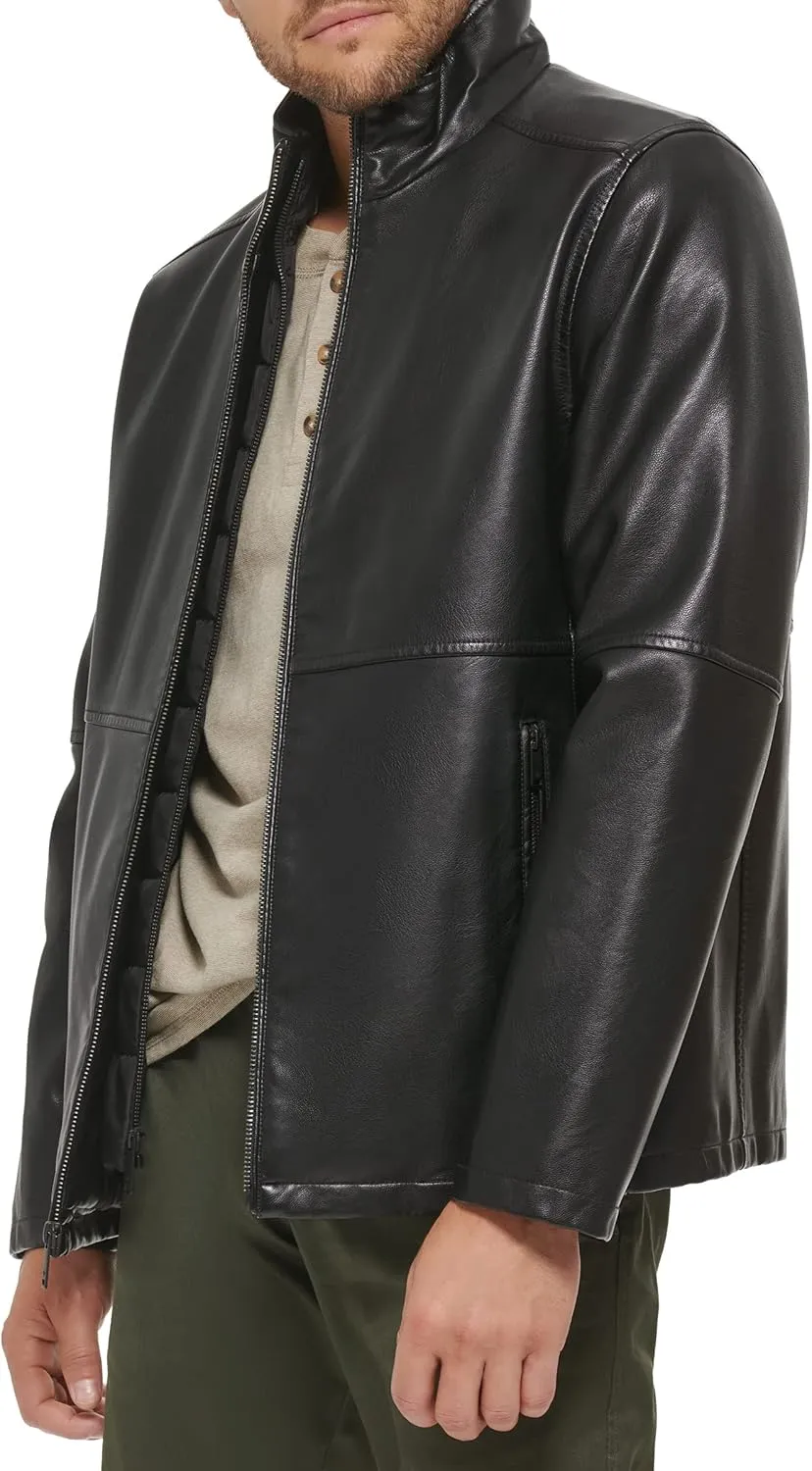Dockers Men's The Dylan Faux Leather Racer Jacket