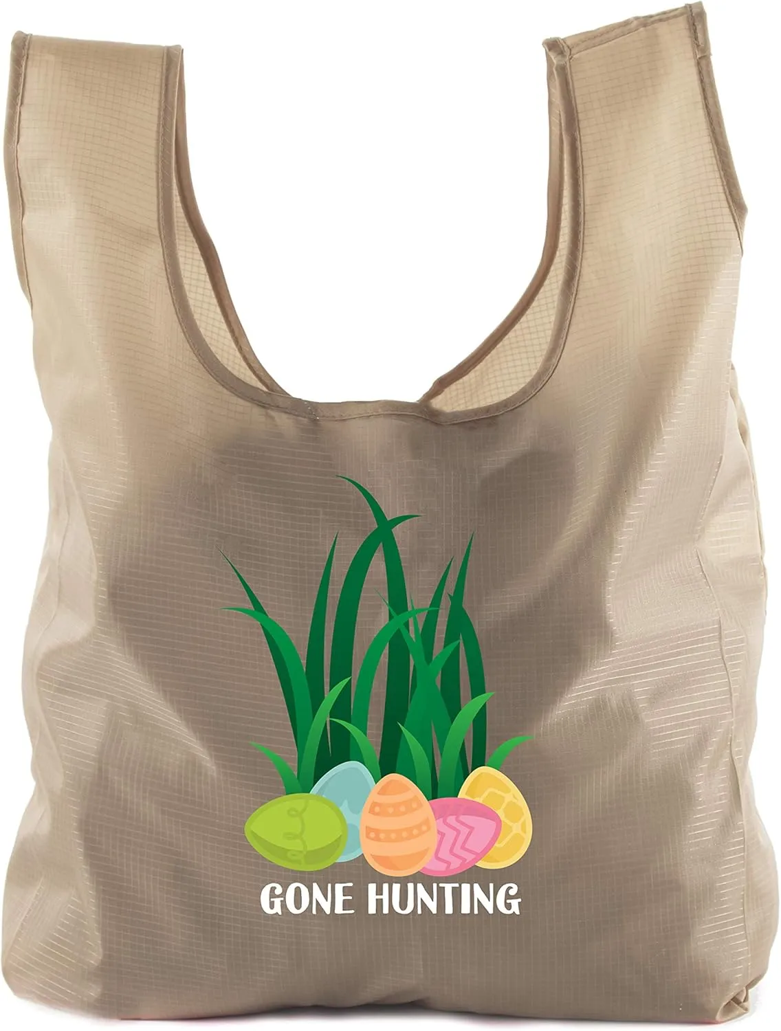 Easter Basket Bags, Bulk Reusable Grocery Bags, Easter Egg Hunt Tote Bags - Gone Hunting