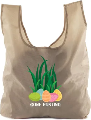 Easter Basket Bags, Bulk Reusable Grocery Bags, Easter Egg Hunt Tote Bags - Gone Hunting