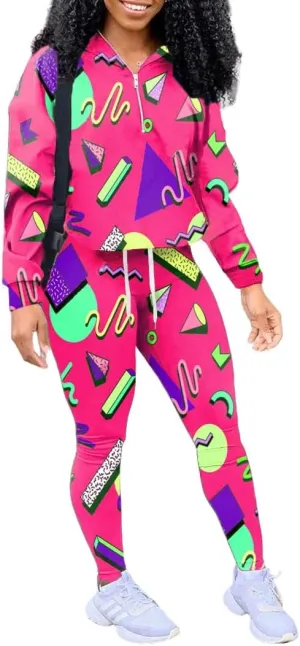 EOSIEDUR Women's Two Piece Outfits Zipper Jacket Pullover and Elastic Waistband Pants with Pockets Sweatsuit Tracksuit Sets