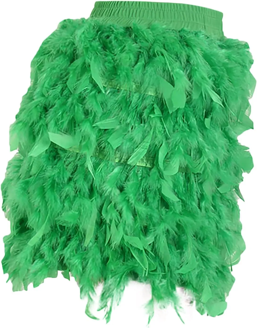 Fashion Women's Turkey Feather Short Half Skirt - 2024 Trendy European and American Style