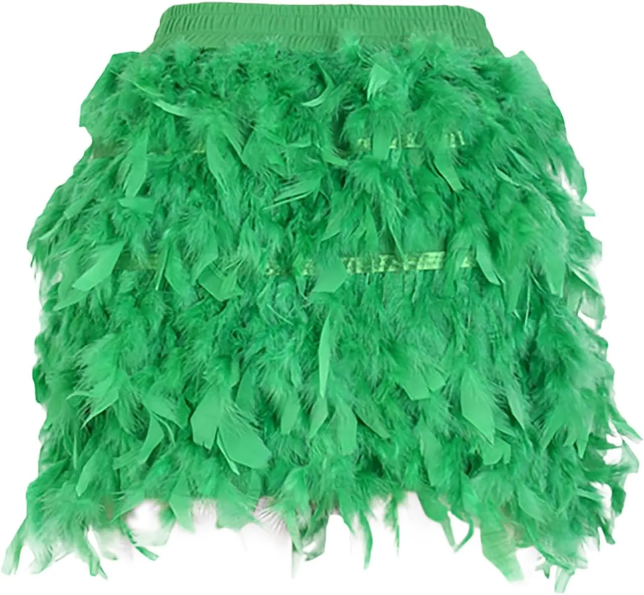 Fashion Women's Turkey Feather Short Half Skirt - 2024 Trendy European and American Style