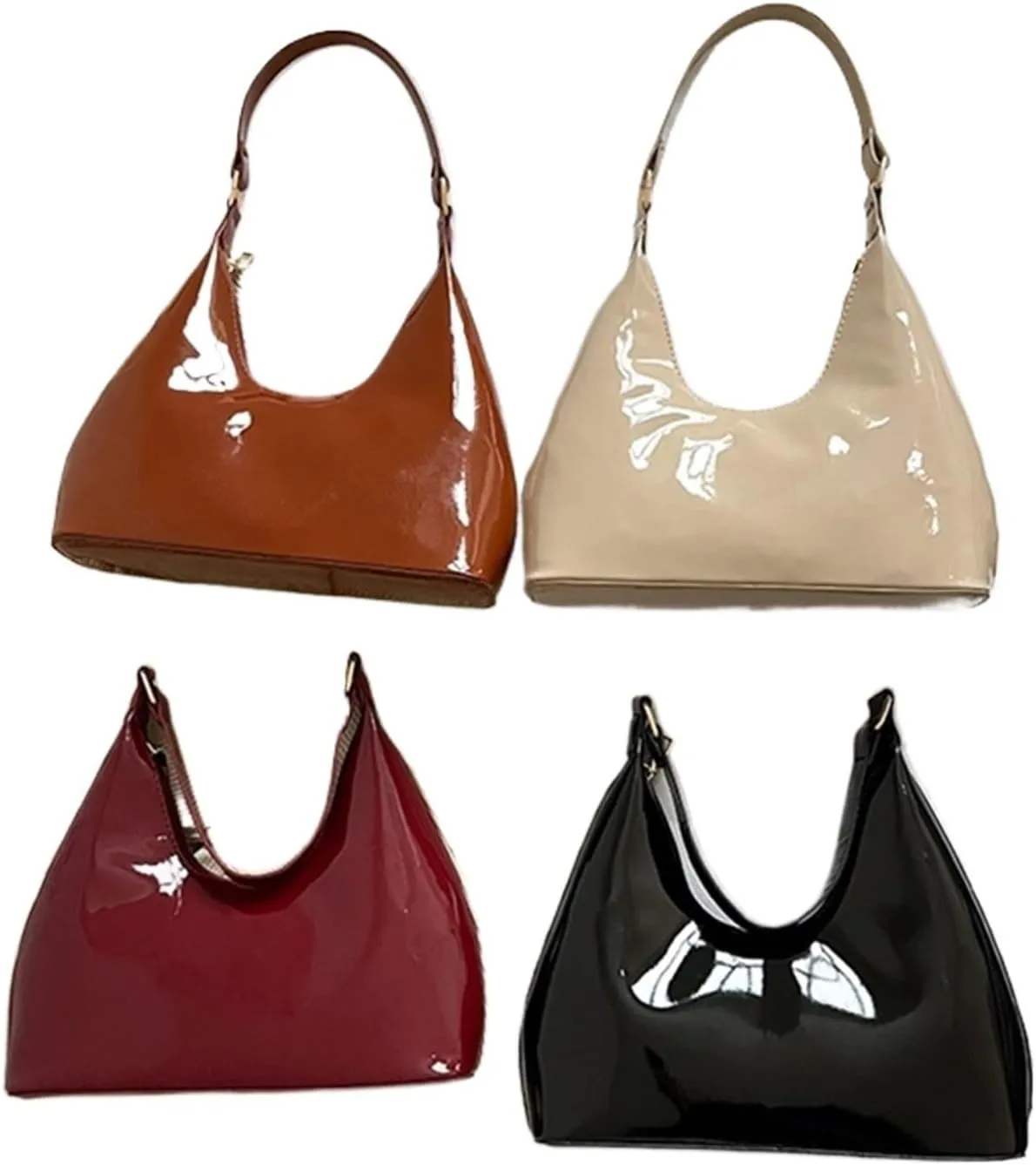 Fashionable Light Luxury Glossy Single Shoulder Hand-Held Underarm Women's Bag