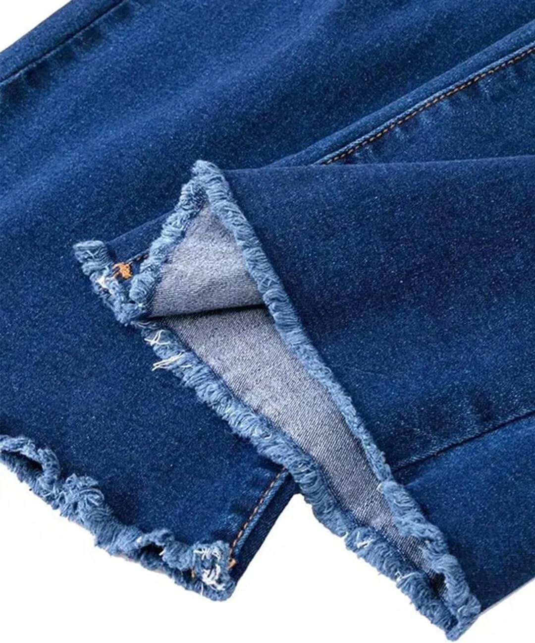 Flamingals Flare Bell Bottom Jeans for Women Raw Hem High Waist