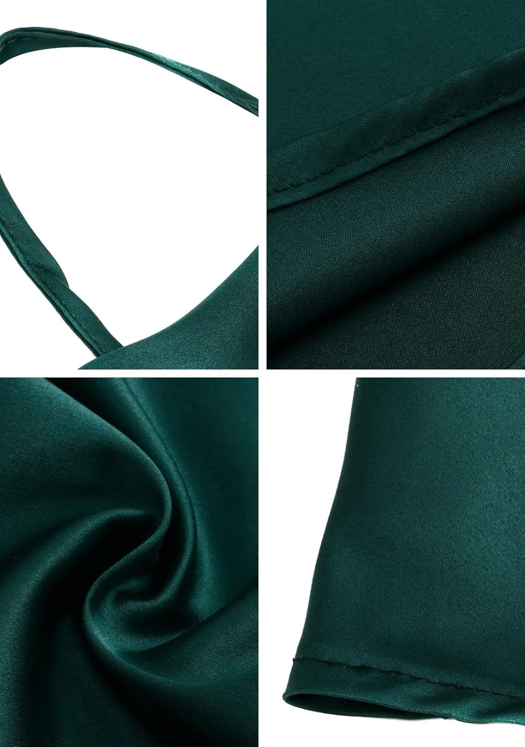 FLITAY Womens Cowl Neck Camis Satin Tank Top Spaghetti Strap Solid Color Camisoles Blouses