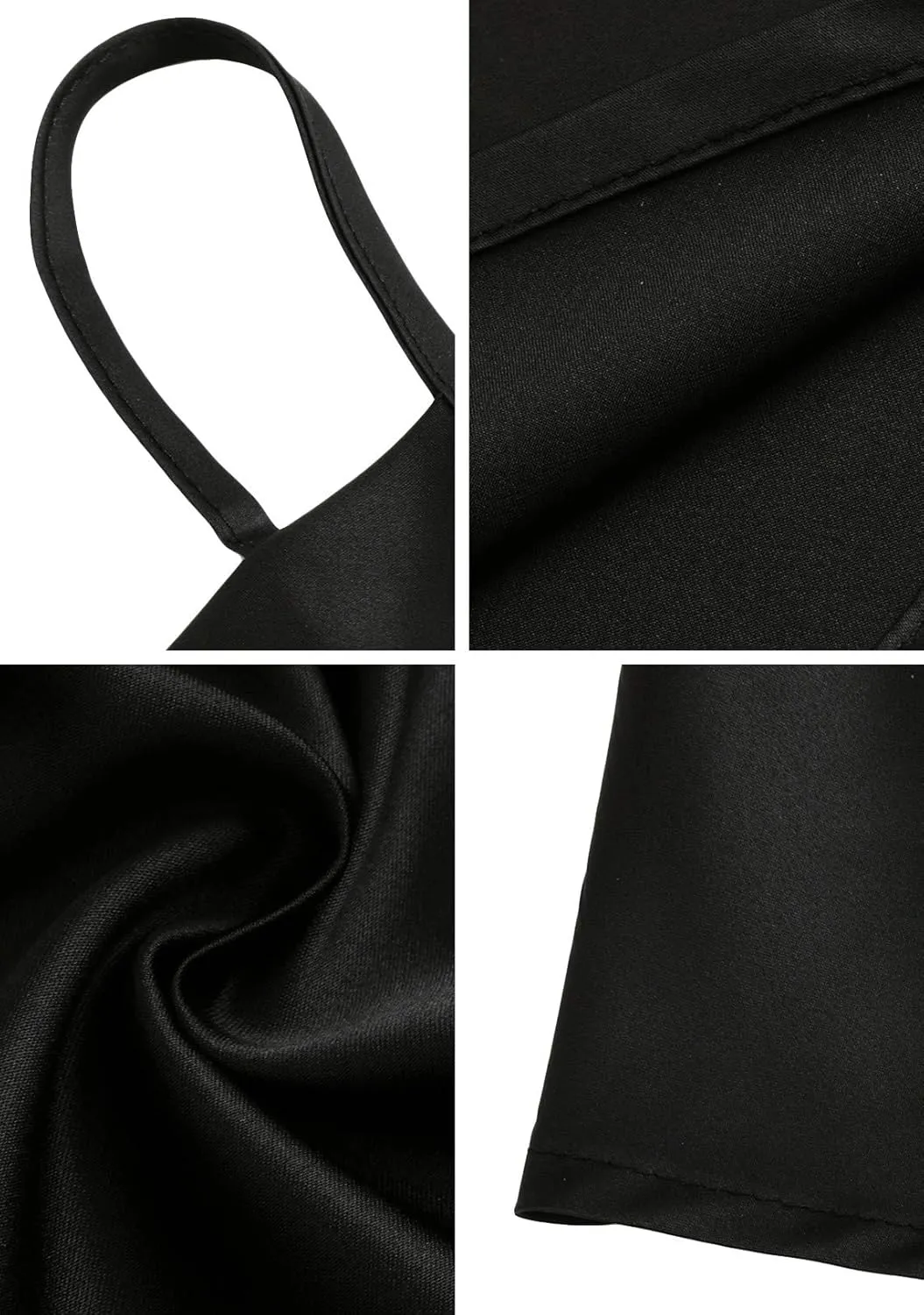 FLITAY Womens Cowl Neck Camis Satin Tank Top Spaghetti Strap Solid Color Camisoles Blouses