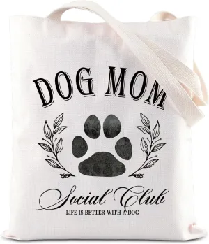 FOTAP Dog Mom Social Tote Bag Dog Lover Shoulder Bag Mothers Day Gift New Mom Gift Pet Mom Gift Mom Life Gift