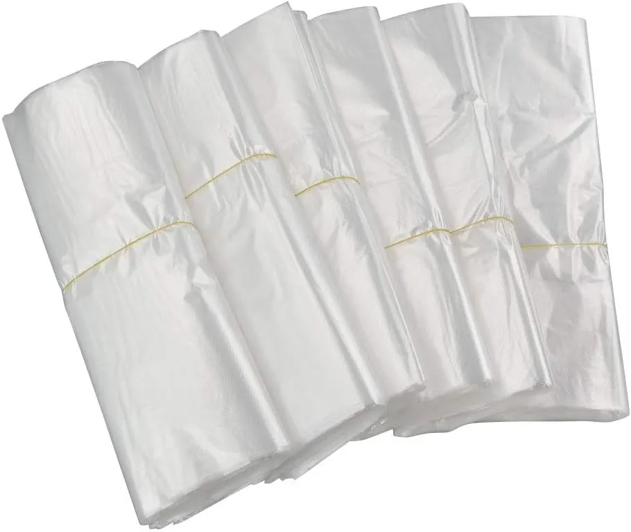 Ggbin Clear Plastic T-Shirt Bags, Handled Grocery Shopping Bag, 18.9"x11.8", 1000 Counts