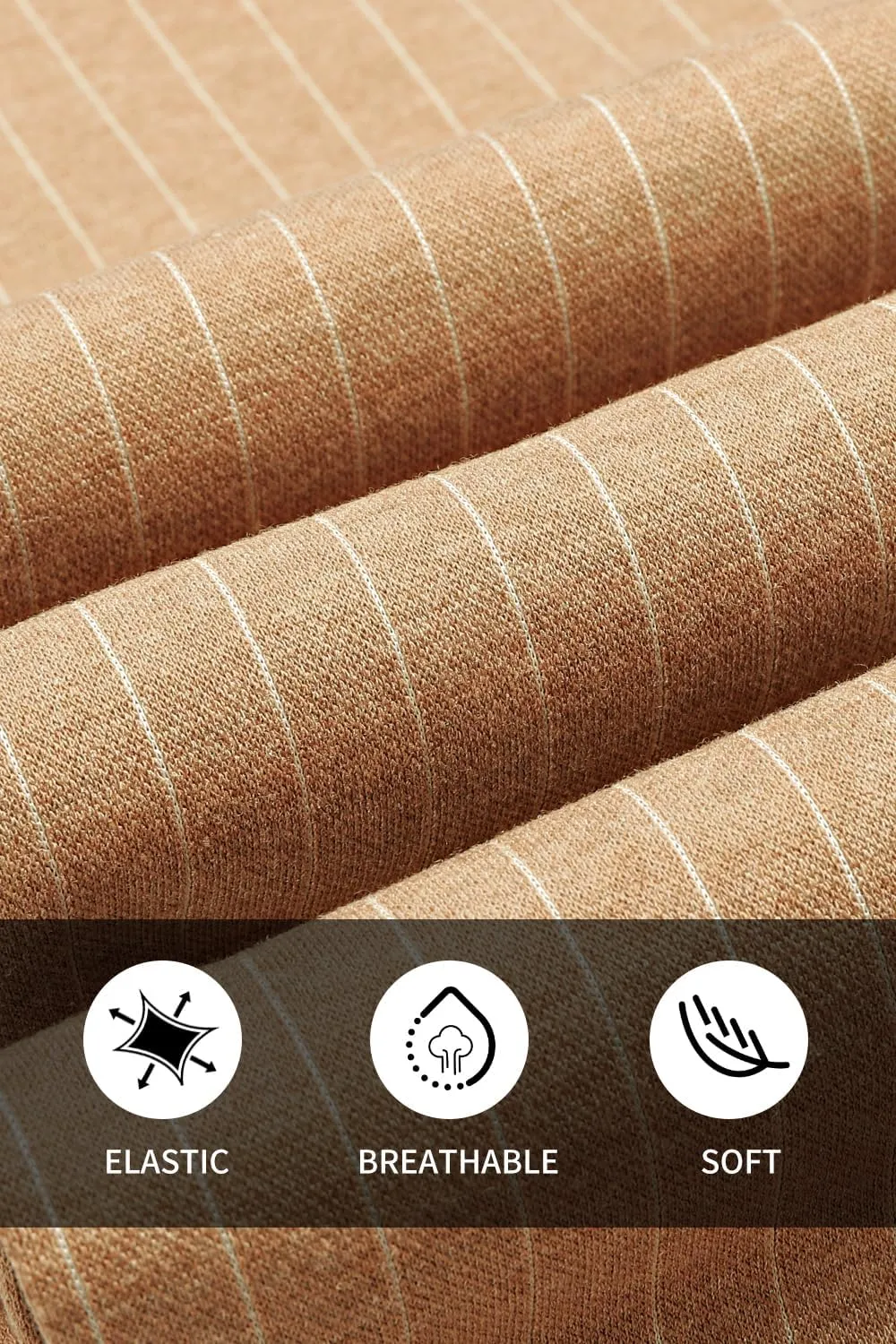 GINGTTO Mens Chino Pants Slim Fit Stretch Pinstripe Pants Men Dress