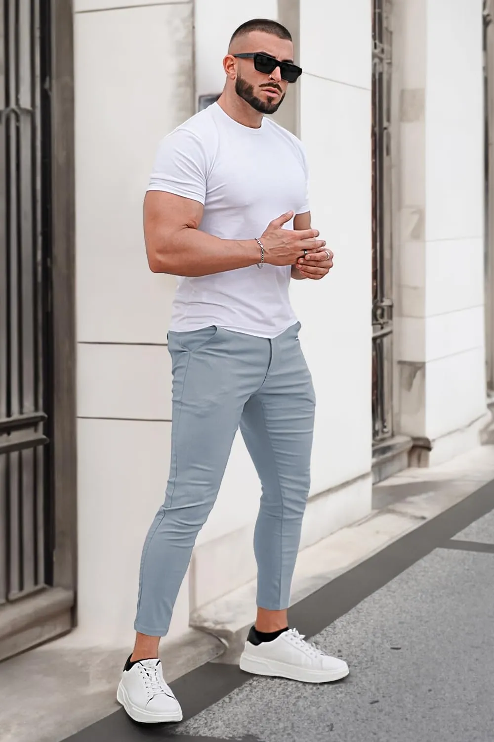 GINGTTO Mens Dress Pants Slim Fit Chino Pants for Men Formal