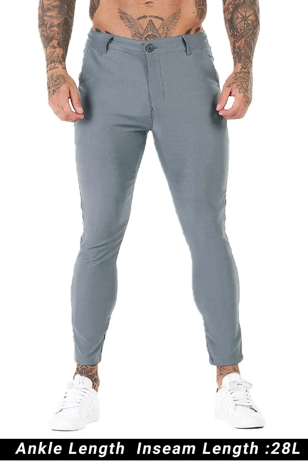 GINGTTO Mens Dress Pants Slim Fit Chino Pants for Men Formal
