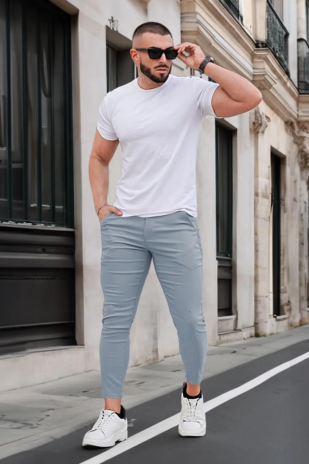 GINGTTO Mens Dress Pants Slim Fit Chino Pants for Men Formal