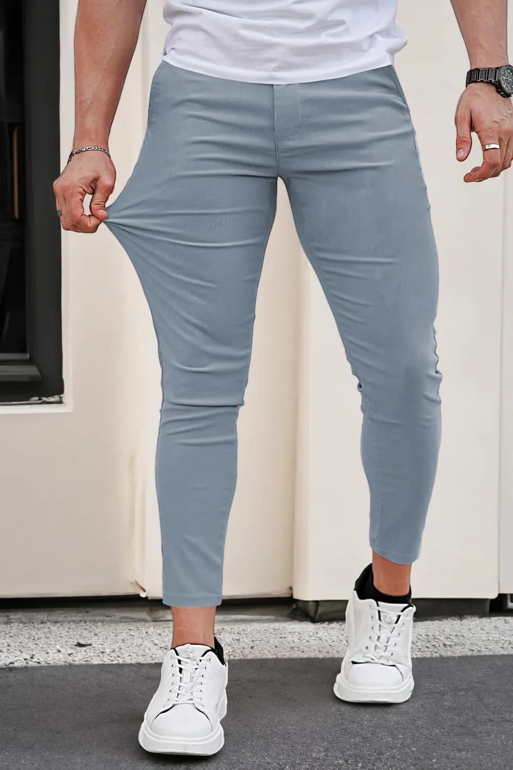 GINGTTO Mens Dress Pants Slim Fit Chino Pants for Men Formal