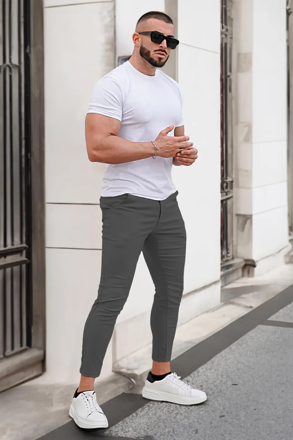 GINGTTO Mens Dress Pants Slim Fit Chino Pants for Men Formal