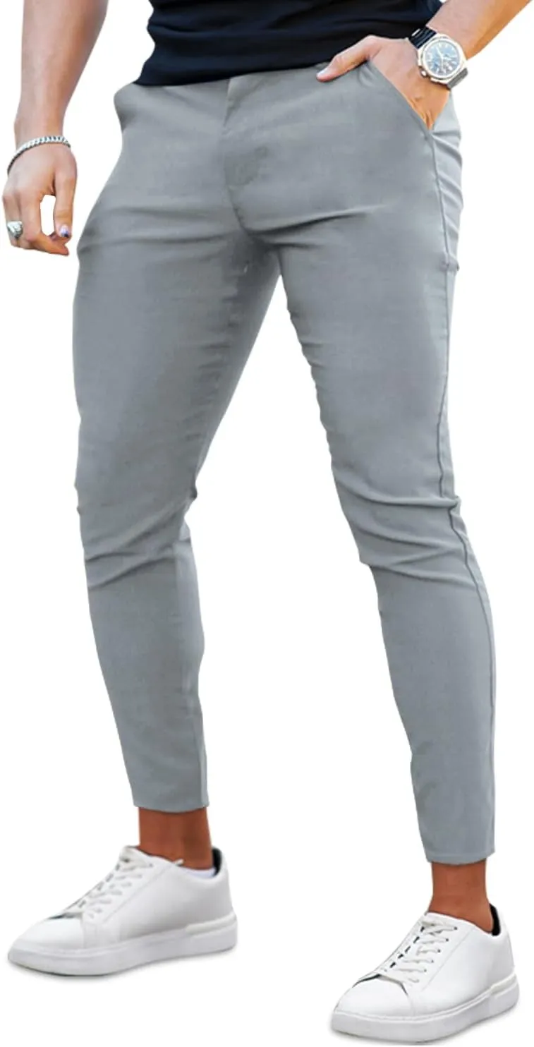 GINGTTO Mens Dress Pants Slim Fit Chino Pants for Men Formal