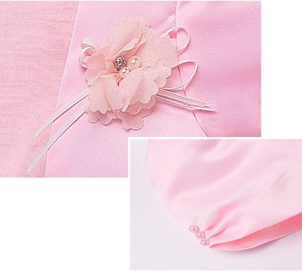Girls Short Sleeve Bolero Shrug Satin Open Front Cardigan Shawl Princess Evening Dress Cape